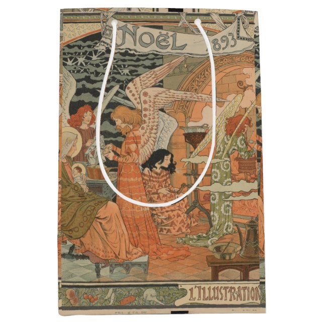 Weihnachten 1893 Weihnachtsgeschenktasche Mittlere Geschenktüte (Vorderseite)