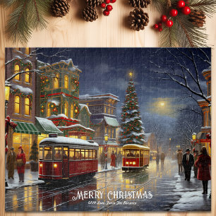 Weihnachten 1940 Städtische Classic Retro Vintager Puzzle