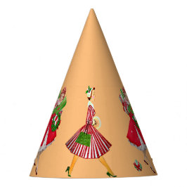 Weihnachten 1950 Vintage Damen Partyhütchen