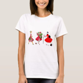 Weihnachten 1950 Vintage Damen T-Shirt