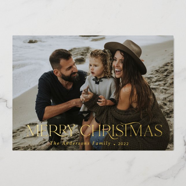 Weihnachten 1 Foto - Blumenfolie Folien Feiertagskarte (Vorderseite)