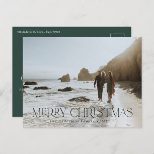 Weihnachten 1 Foto, botanischer Blumenjugendgrün Postkarte