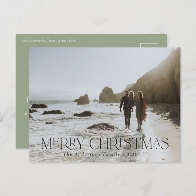 Weihnachten 1 Foto Botanischer Blumensteppenkarte Postkarte (Vorne/Hinten)