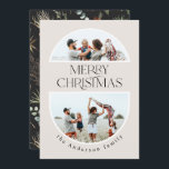 Weihnachten 1 Foto Botanischer Botanischer Blumeng<br><div class="desc">Heilige Weihnachten moderne elegante Wasserfarbe getrocknete botanische florale Maultierfarben Urlaubbogen 1 Foto Weihnachtskarte.</div>