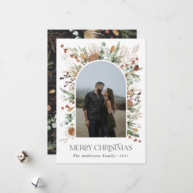 Weihnachten 1 Foto Botanischer Botanischer Blumeng (Vorderseite/Rückseite Beispiel)