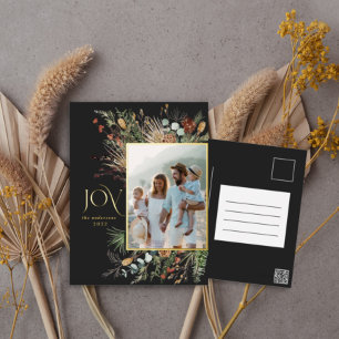 Weihnachten 1 Foto Freude botanischer Blumen Folien Feiertagspostkarte