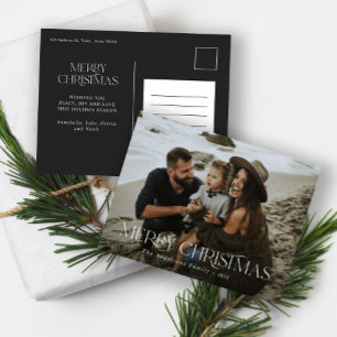 Weihnachten 1 Foto, gefalteter botanischer Blumenu Postkarte