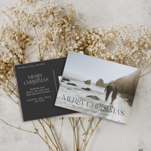 Weihnachten 1 Foto, gefalteter botanischer Blumenu Postkarte