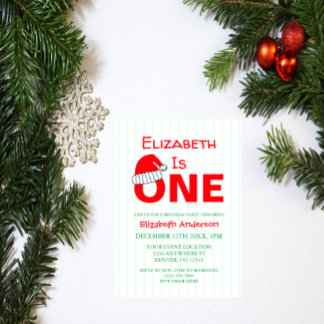 Weihnachten 1. Geburtstag Einladung