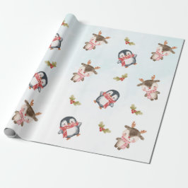 Weihnachten 1. Geburtstag Party Geschenkpapier