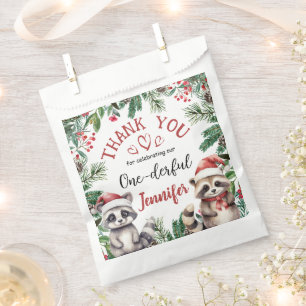 Weihnachten 1. Geburtstag Winterwald Niedlich Geschenktütchen