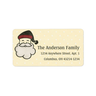 Weihnachten 1 : Santa Face 2 Rücksendeadresse Adressaufkleber