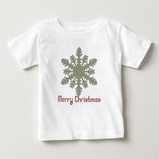 Weihnachten 1 : Schneeflocken Frohe Weihnachten St Baby T-shirt (Vorderseite)