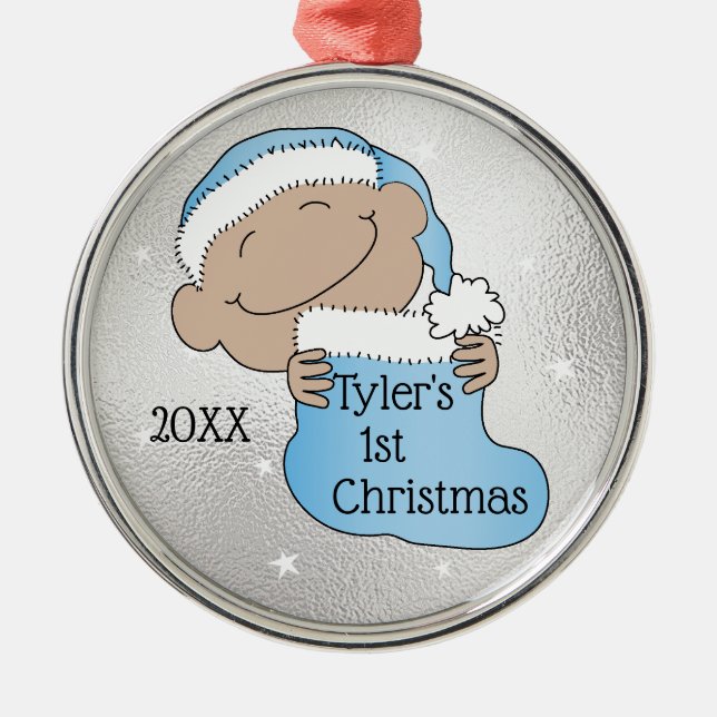 Weihnachten 1. Weihnachtslicht Blauer Ornament (Vorne)