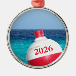 Weihnachten 2012 Bobber-Ornament Silbernes Ornament