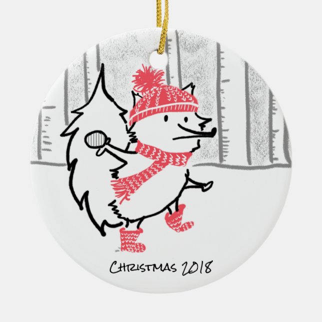 Weihnachten 2018 keramik ornament (Vorne)