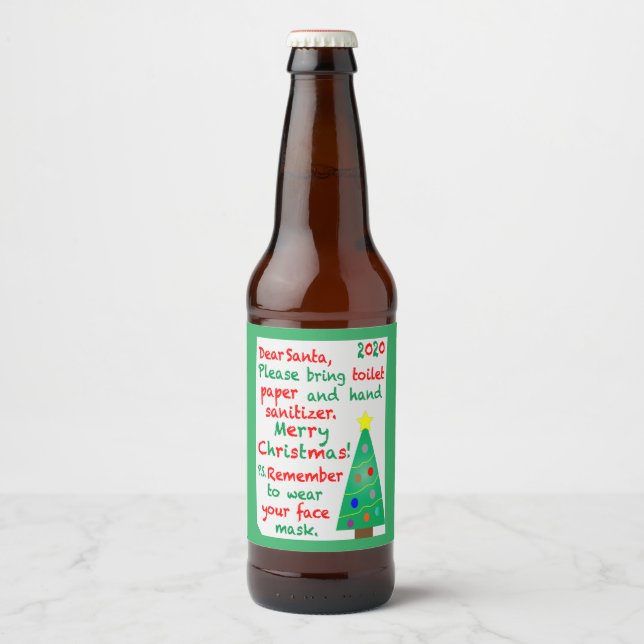 Weihnachten 2020 bierflaschenetikett (Vorderseite)