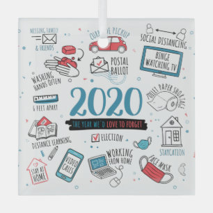 Weihnachten 2020 Gedenkpandemie Ornament Aus Glas