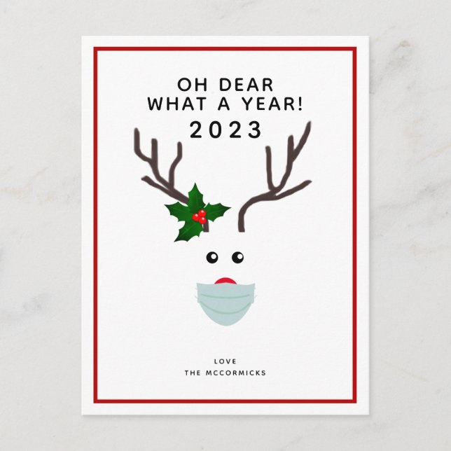 Weihnachten 2020 Rentiermaske (Vorderseite)