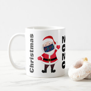 Weihnachten 2020 Santa Ugly Sweater Face Maske Kaffeetasse