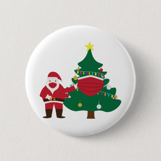 Weihnachten 2020 Weihnachten und dekorierter Baum Button