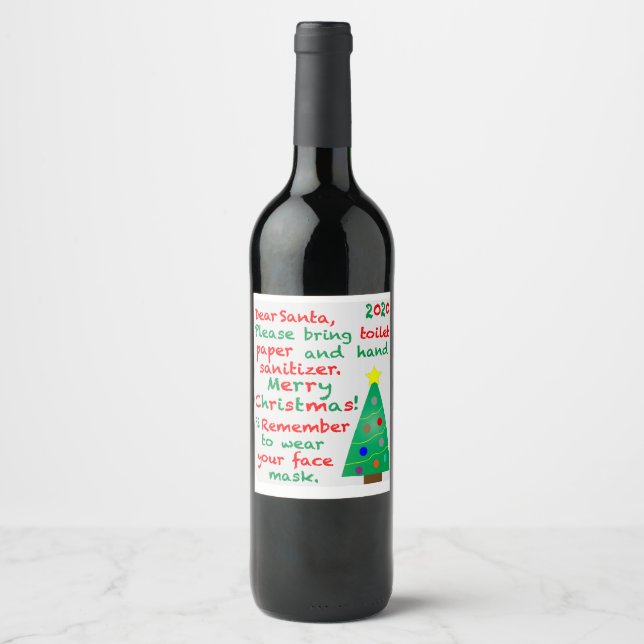 Weihnachten 2020 weinetikett (Vorderseite)