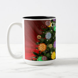Weihnachten 2020 Zierbaum für Kokosmoleküle Zweifarbige Tasse