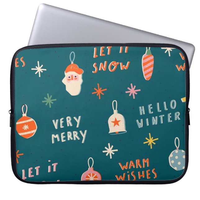Weihnachten 2020: Ziermuster Laptopschutzhülle (Vorderseite)