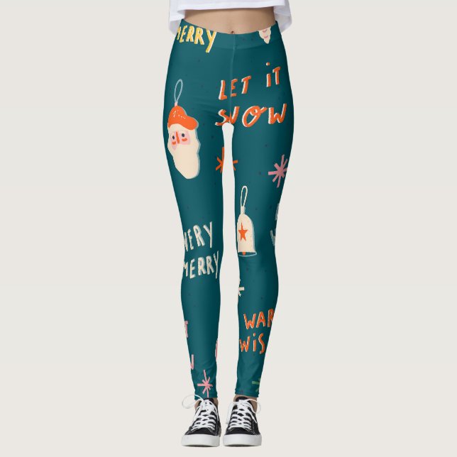 Weihnachten 2020: Ziermuster Leggings (Vorderseite)
