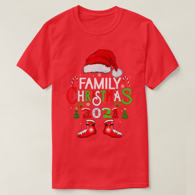 Weihnachten 2021 Crew Xmas Squad santa lustig T-Shirt (Design vorne)