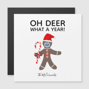 Weihnachten 2021 Face Mask Gingerbread Name Magnetkarte