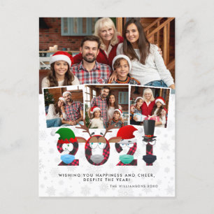 Weihnachten 2021 Funny Grumpy Face Masken 4 Foto Postkarte