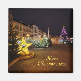 Weihnachten 2021 in Mons, Belgien Magnet