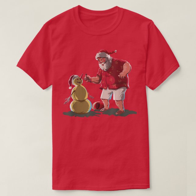 Weihnachten 2021 Weihnachten kommt ins Santas-Part T-Shirt (Design vorne)