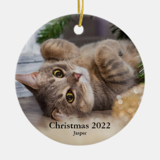 Weihnachten 2022 Foto Keramik Ornament