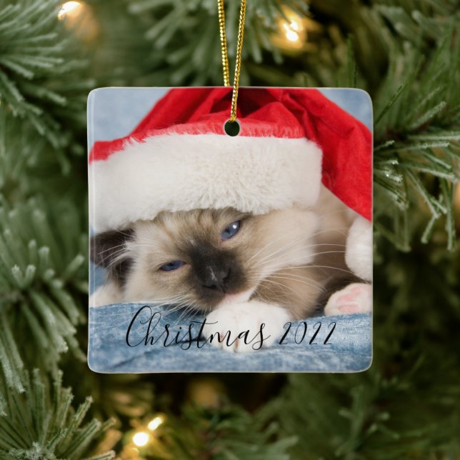 Weihnachten 2022 Foto Keramikornament (Baum)