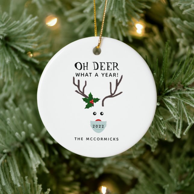 Weihnachten 2022 - Reindeername Keramik Ornament (Baum)