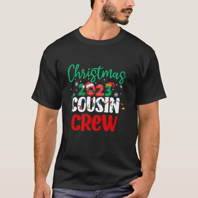 Weihnachten 2023 Cousin Crew Weihnachten Sonnensch T-Shirt (Vorderseite)