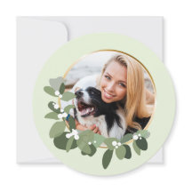 Weihnachten 2023 Ein Foto Moderner Kranz