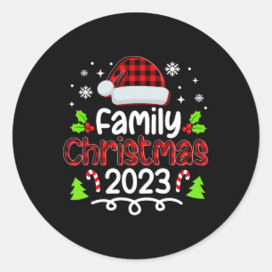 Weihnachten 2023 für Familien, die zu Weihnachten Runder Aufkleber