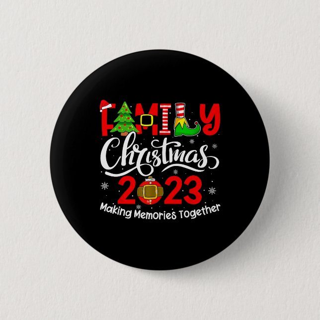 Weihnachten 2023 - Matching Outfits Team Santa Button (Vorderseite)