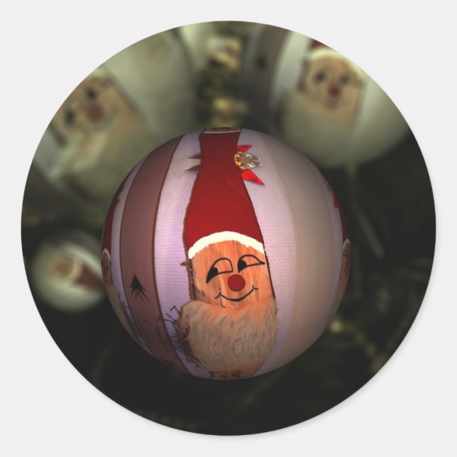 Weihnachten 2023 runder aufkleber (Vorderseite)