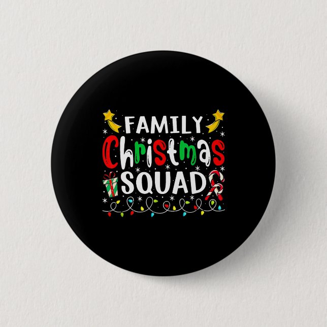 Weihnachten 2023 Weihnachtsmannmütze Crew Spaß Fra Button (Vorderseite)