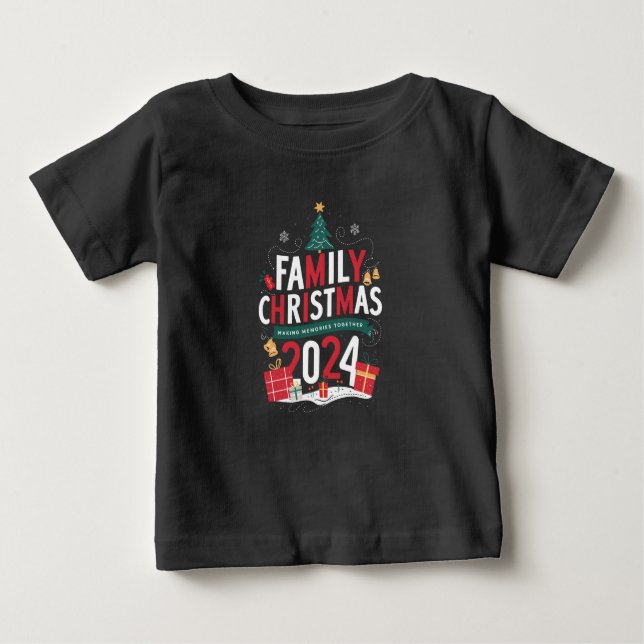 Weihnachten 2024 Erinnerungen zusammenbauen Baby T-shirt (Vorderseite)