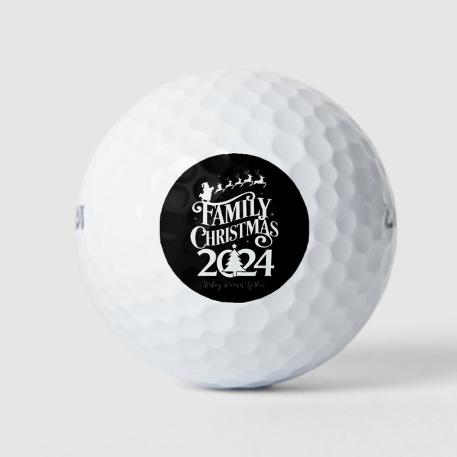 Weihnachten 2024 - Erinnerungen zusammenpassen Golfball (Vorderseite)