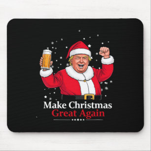 Weihnachten 2024 Funny Trump & amp; Bier machen Ch Mousepad