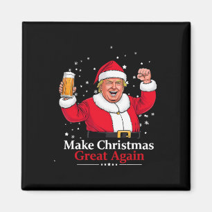 Weihnachten 2024 Funny Trump und Bier Weihnachten Magnet