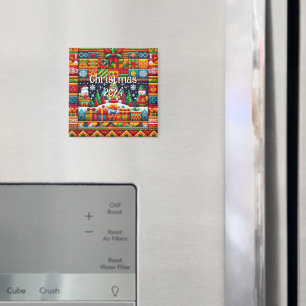 Weihnachten 2024 Kente Pattern Magnet