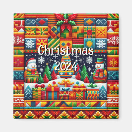 Weihnachten 2024 Kente Pattern Magnet