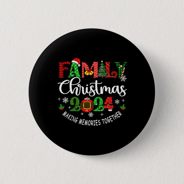 Weihnachten 2024 Matching Outfit Xmas Squad S Button (Vorderseite)